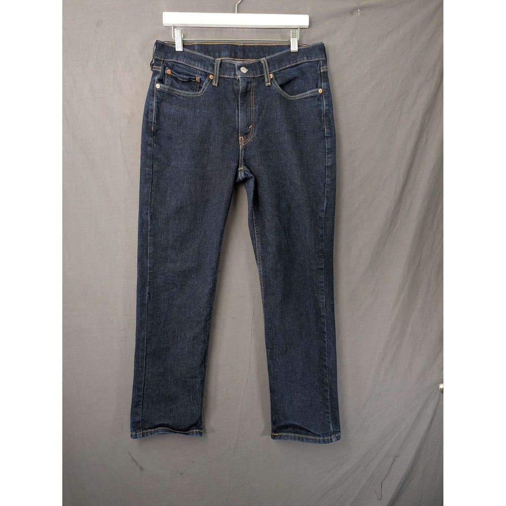 Levis 514 Straight Fit Jeans Mens 32x30 Dark Wash Indigo Blue Denim 00514-0403